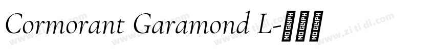 Cormorant Garamond L字体转换
